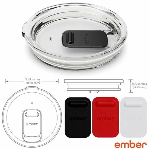 Ember smart mug lid with multiple color options.