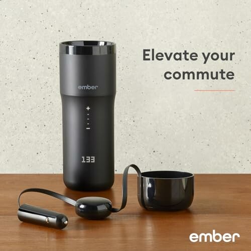 Ember travel mug and accessories with 'Elevate your commute' text.