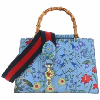 Gucci Flora Azure Medium Floral Handbag