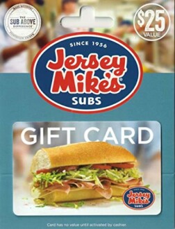 Jersey Mike's Gift Card