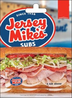 Jersey Mike's Gift Card