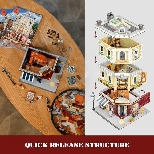 FUNWHOLE Antique Store Building Kit