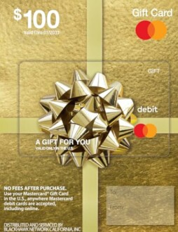 $100 Mastercard Gift Card